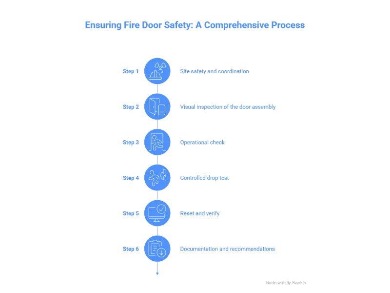 Fire Door Inspection & Drop Testing Alvin, TX – fire door inspection drop test process steps