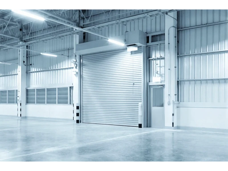 Industrial roll-up steel door repair in Alvin, TX – interior facility door